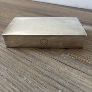 Omega Watch Box, Sterling Silver 800, Vintage 1950's
